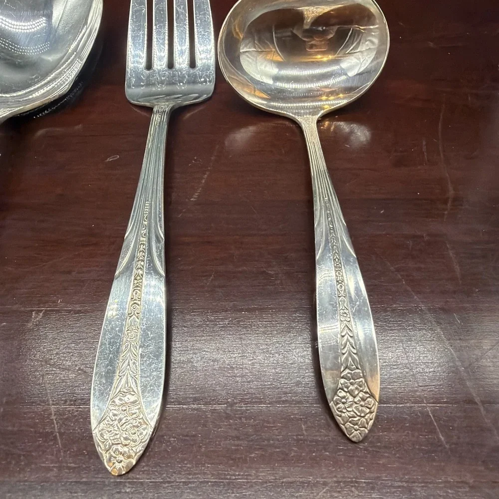 3 Piece Set National Silver Co. PRINCESS ROYAL Silverplate Silverware